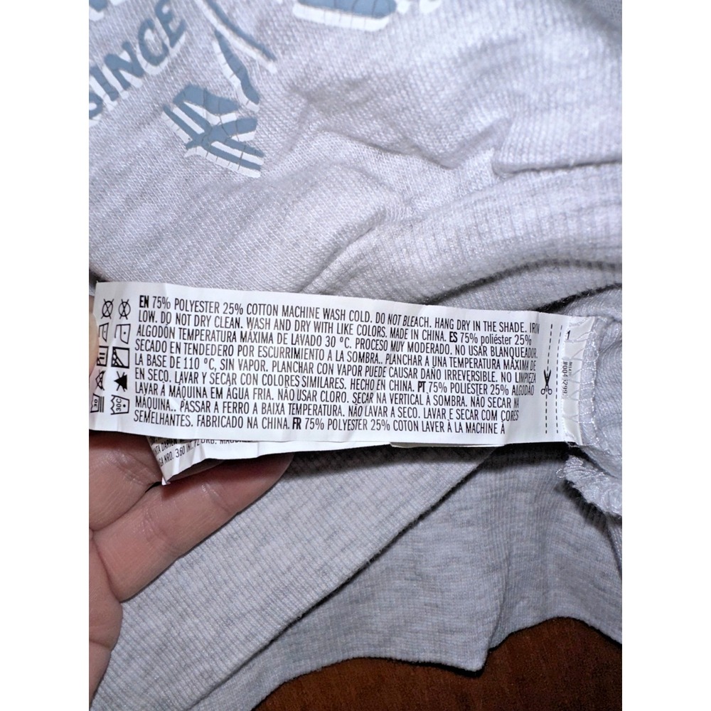 Forever‎ 21 Boston Heather Grey Cropped Crew Neck Sweatshirt Medium - Picture 6 of 6